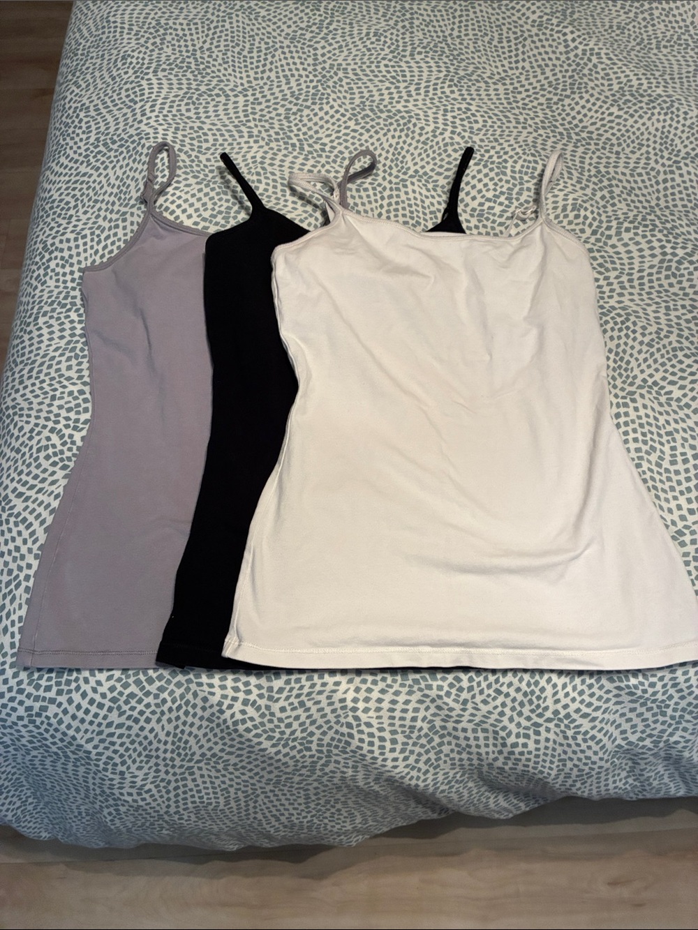 Classic Women's Spaghetti Strap Tank Top - White, Black, Grey